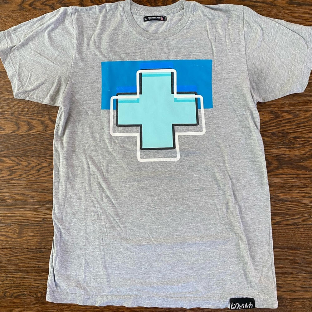 Pink Dolphin shirt, grey, size medium